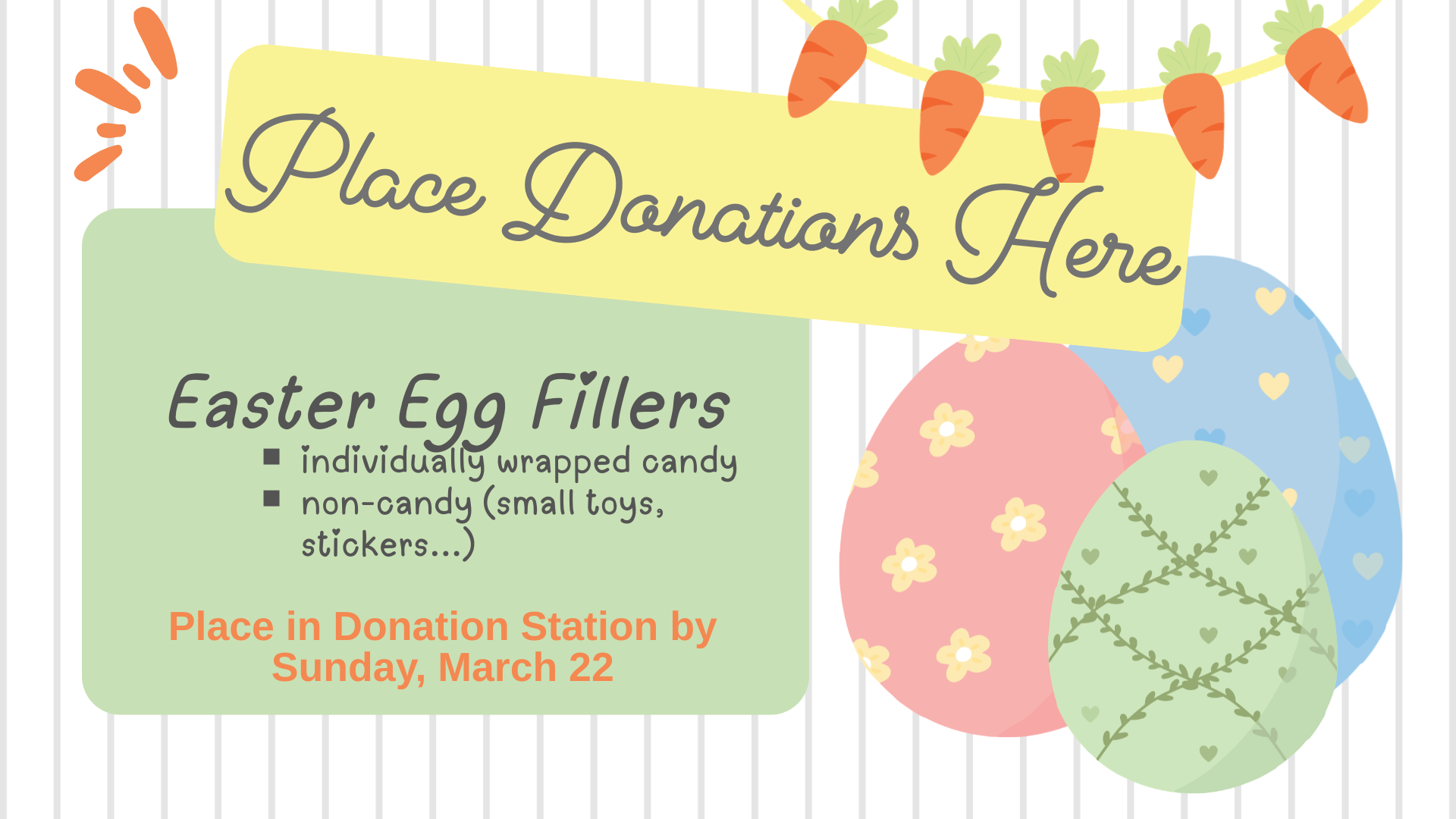 Plastic Easter Egg Donations