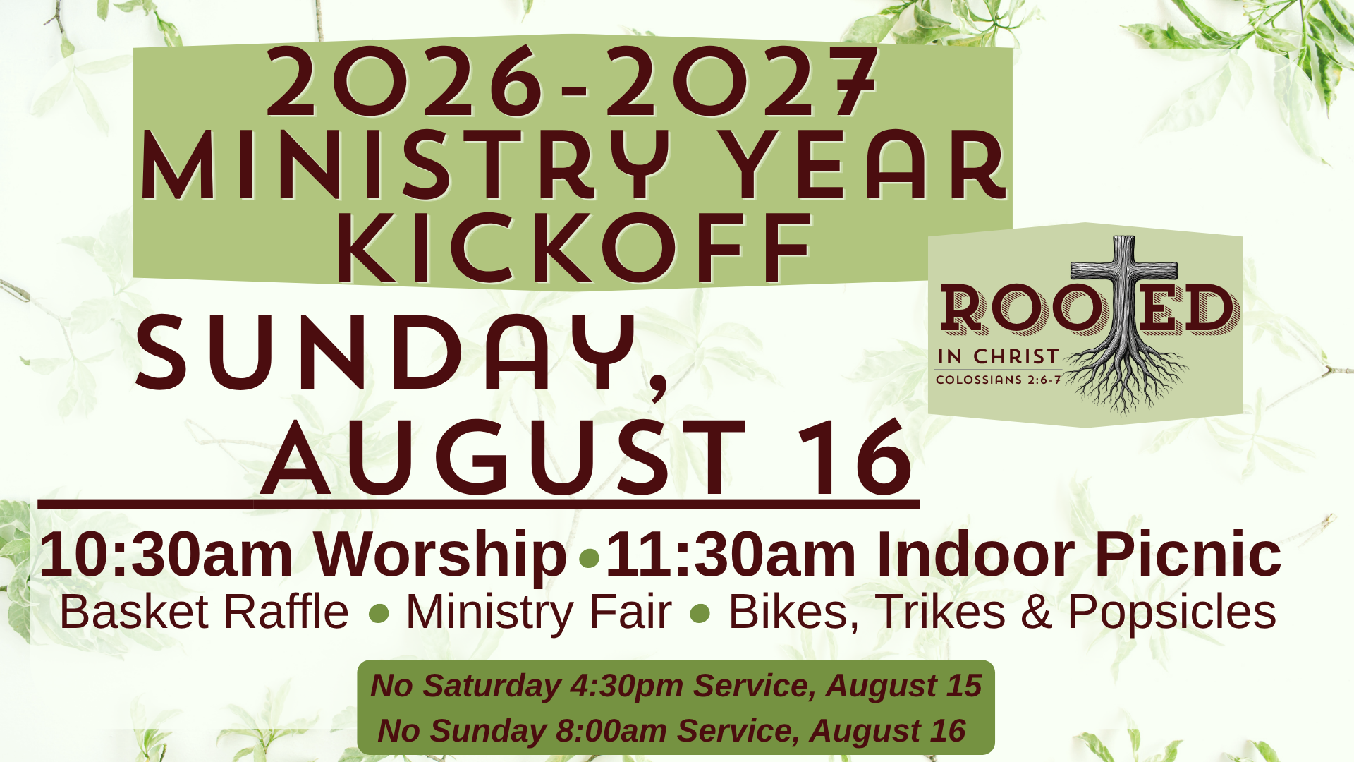 Ministry Year Kickoff