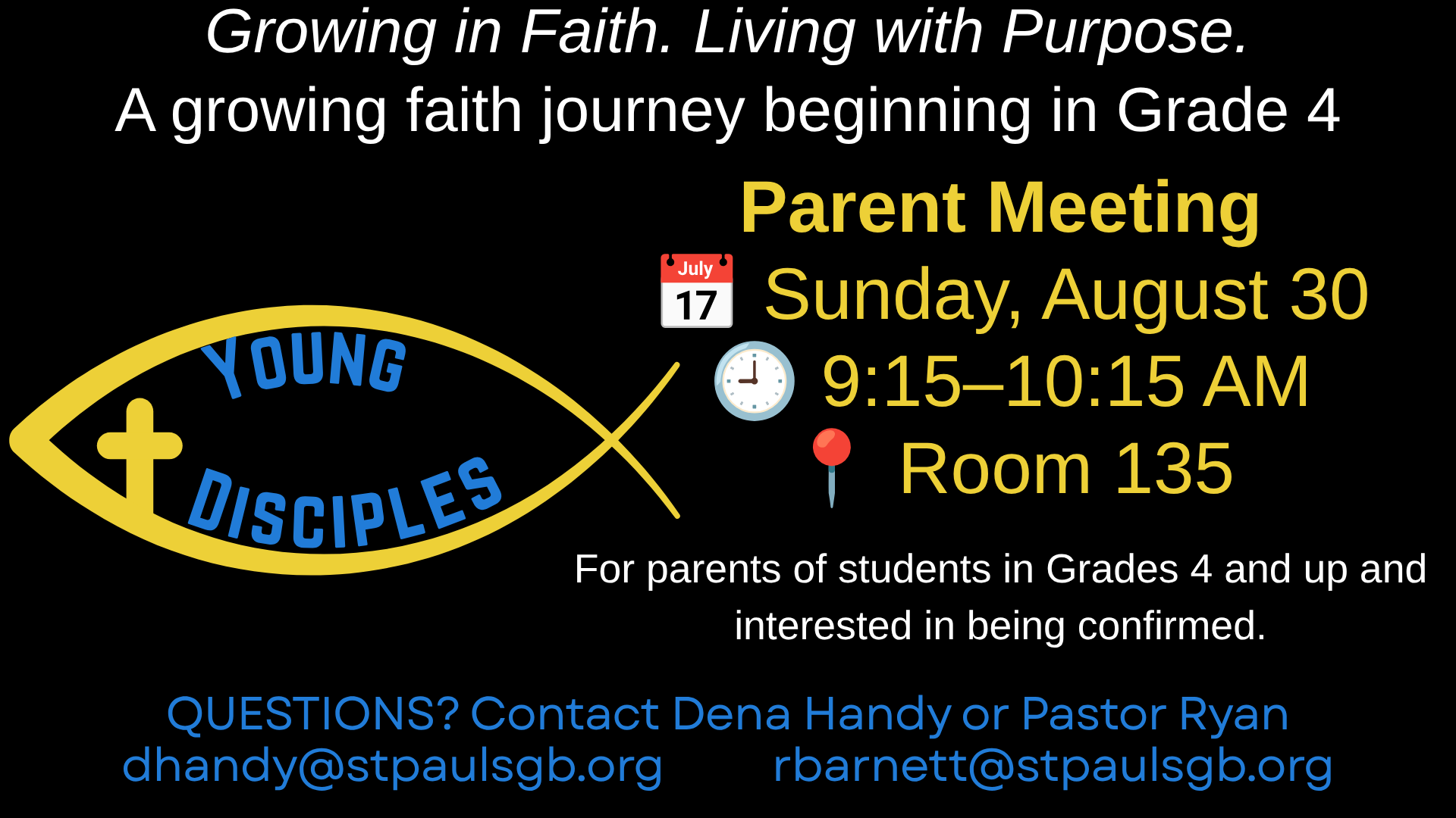 Young Disciples - Parent Meeting