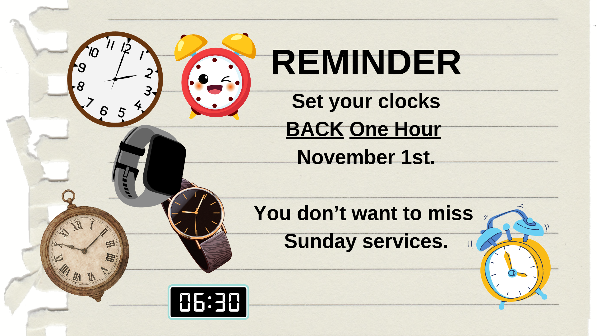 Set Your Clocks Back