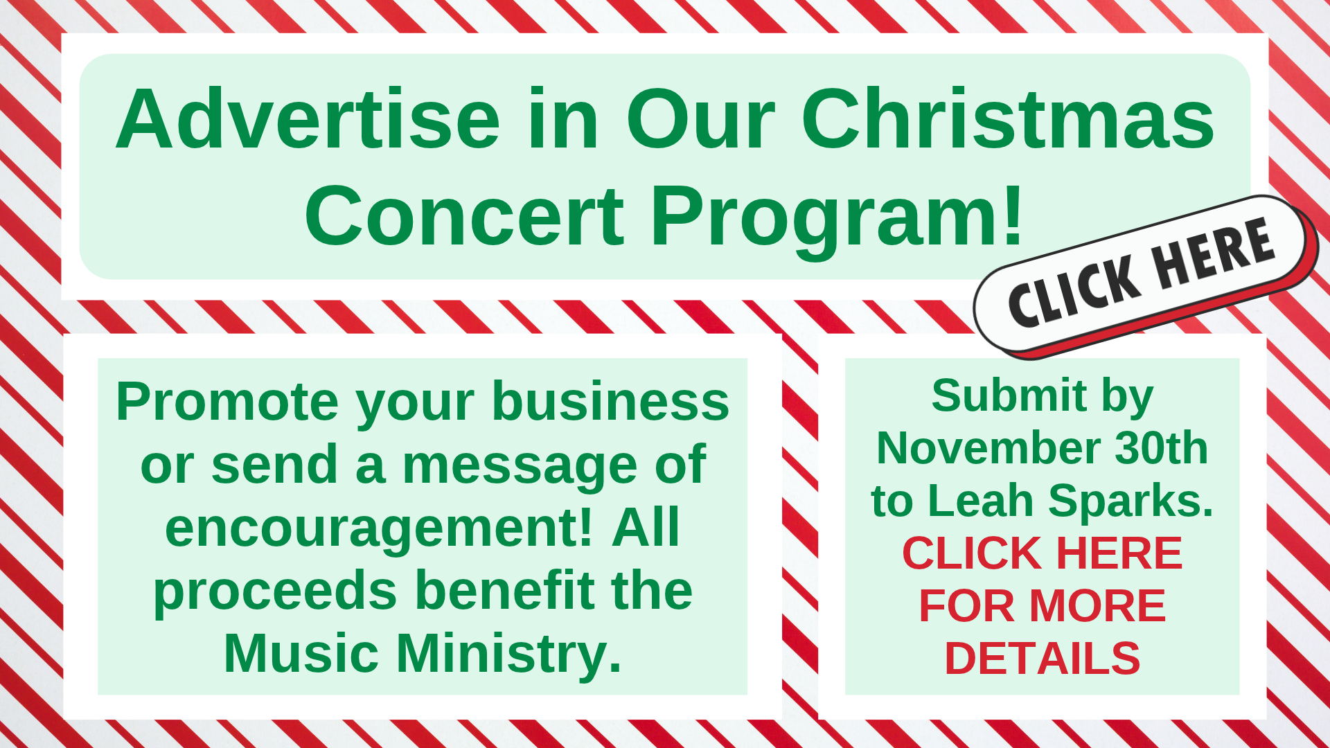 Support the Annual Christmas Concert - Program Ad Opportunity