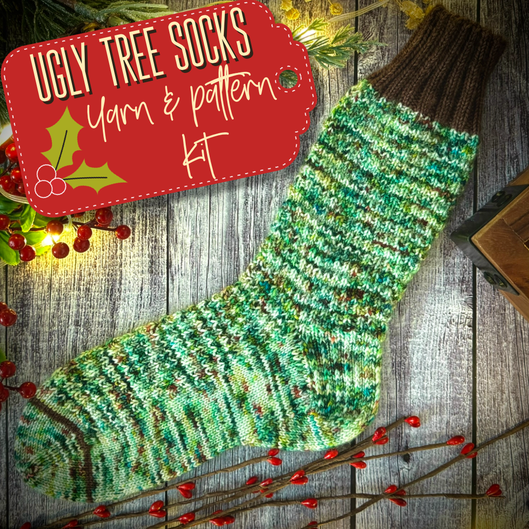 UGLY TREE SOCKS PATTERN AND YARN KIT