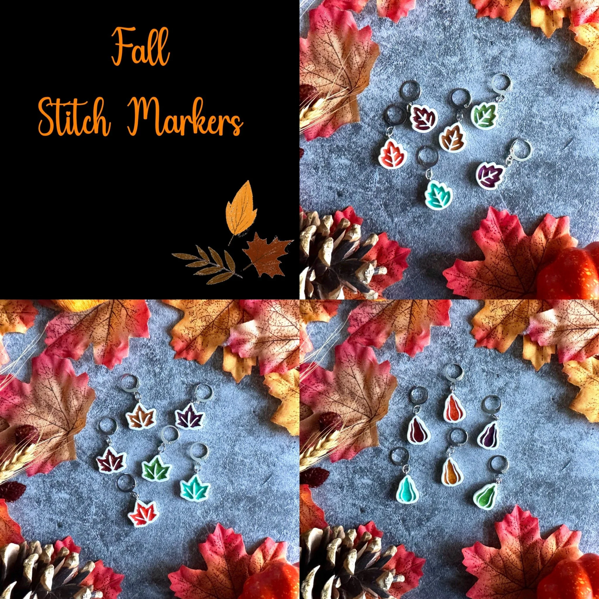 FUN FALL STITCH MARKERS