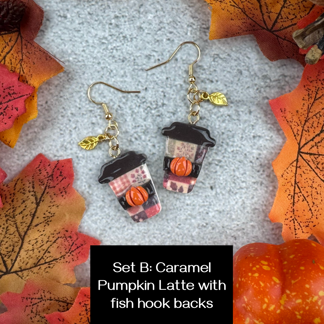 Caramel Pumpkin Latte Earrings
