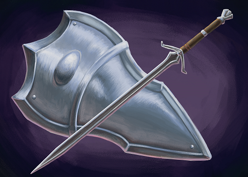 Knight errant shield and longsword.png