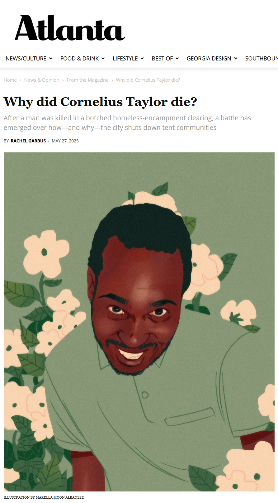 Why did Cornelius Taylor die?