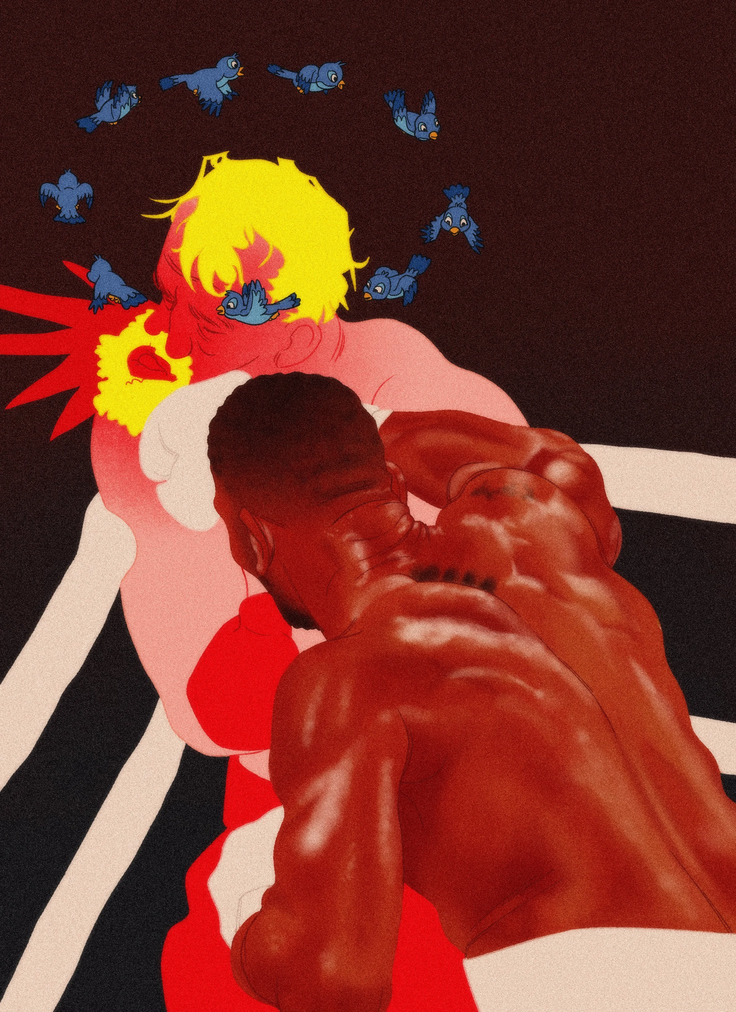 Anthony Joshua Gives Jake Paul the Birds