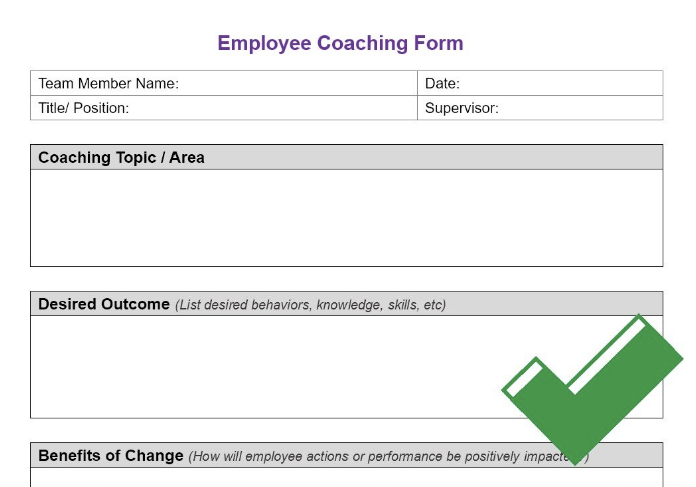 Poor Job Performance Coaching Example Employee Performance Coaching Form – AJPRQR