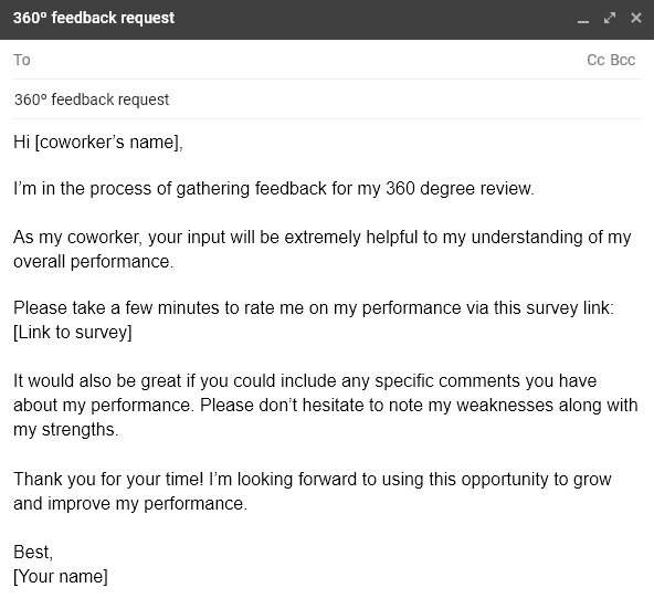 cover letter for 360 degree feedback