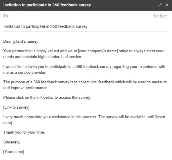 360 survey email invitations : Primalogik Help Center
