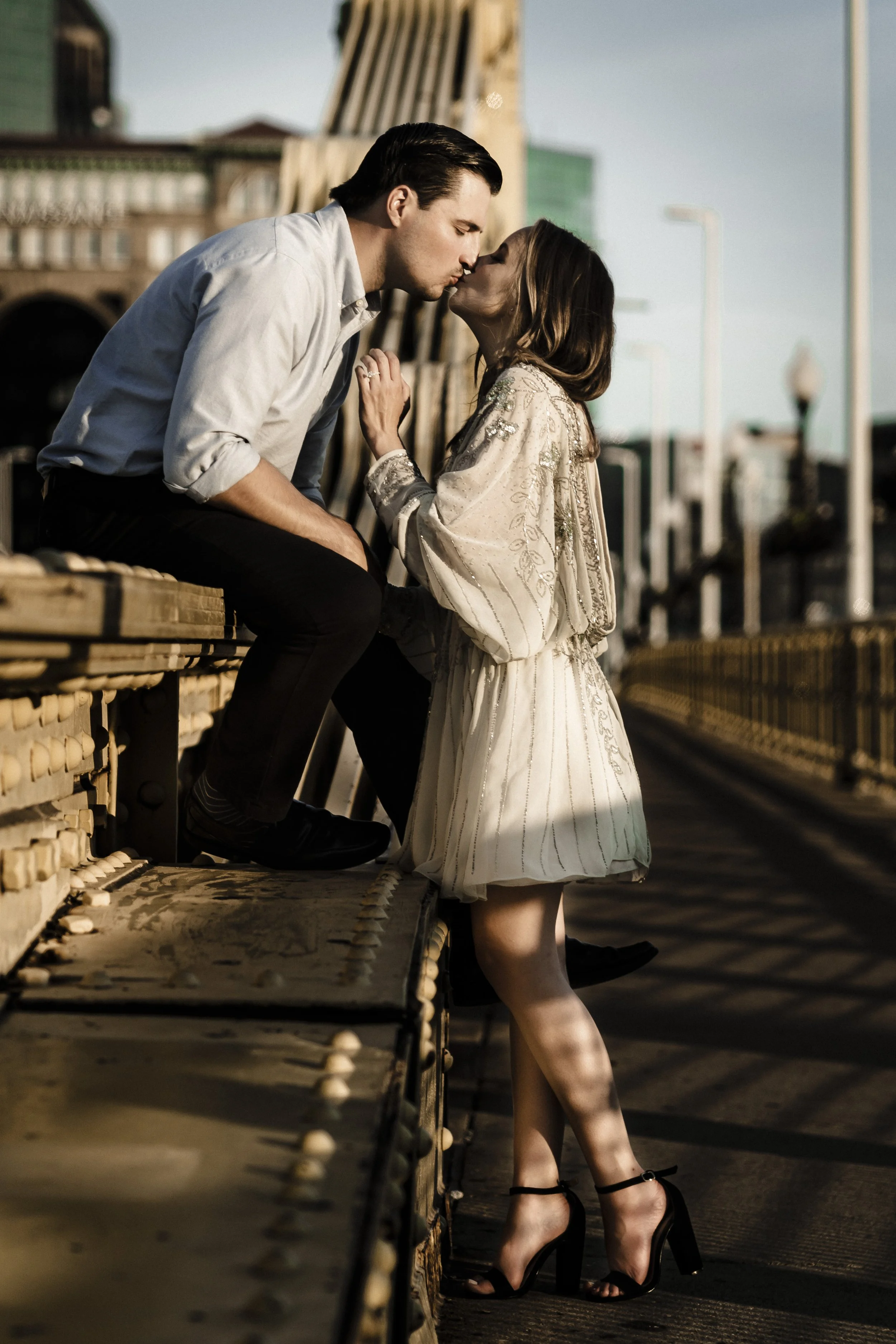 Roberto Clemente Bridge Posing Dusk