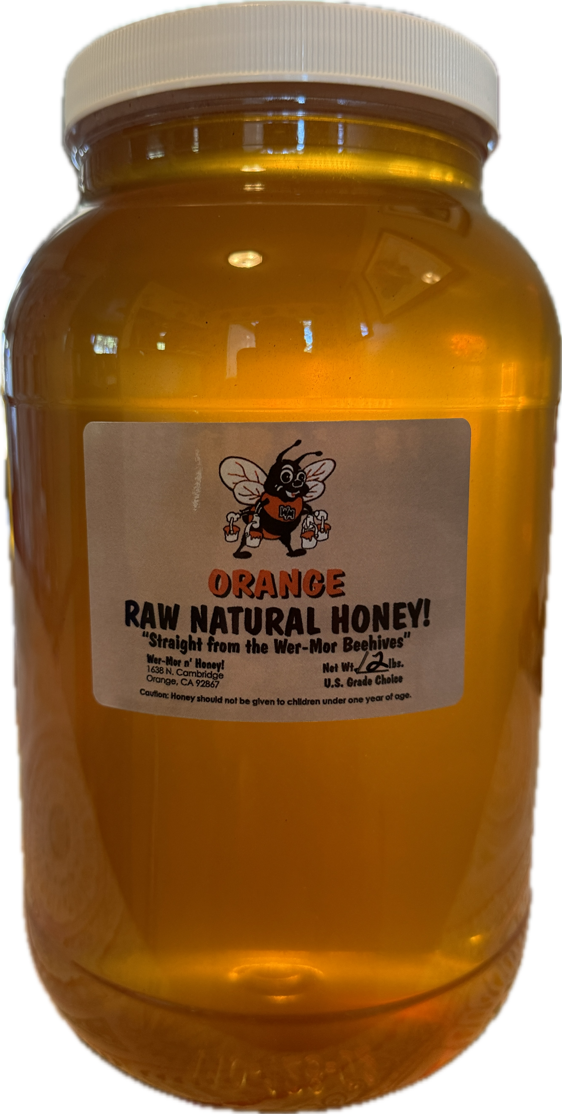 12 lb. Jar - Orange Blossom Honey