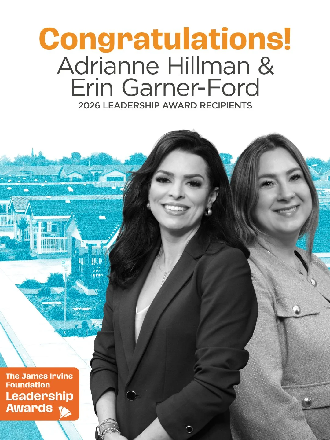 Congratulations to our very own Adrianne Hillman & Erin Garner-Ford for receiving the 2026 James Irvine Foundation Leadership Award