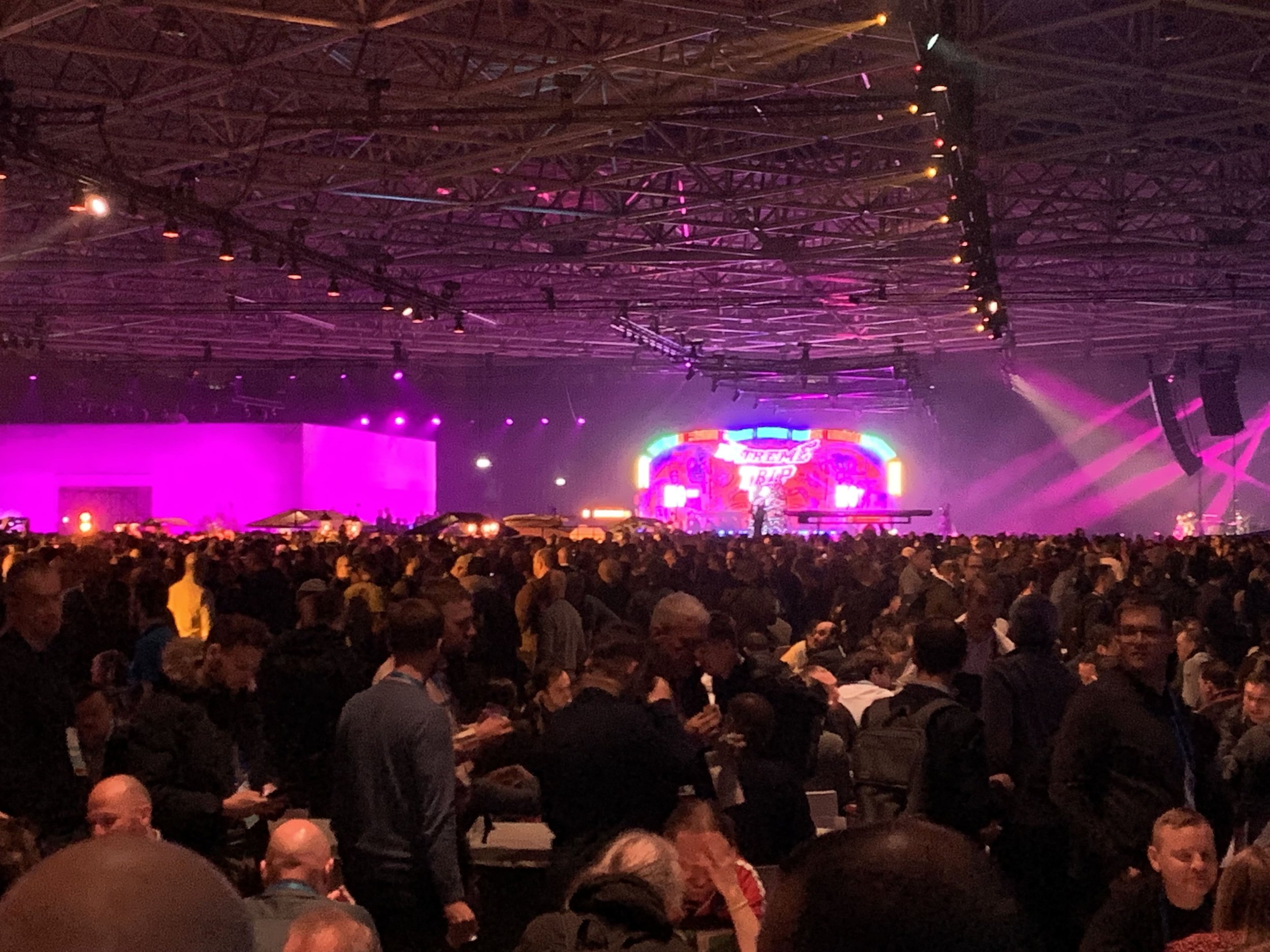 Absolute chaos when everyone moved to the party after the guest keynote
