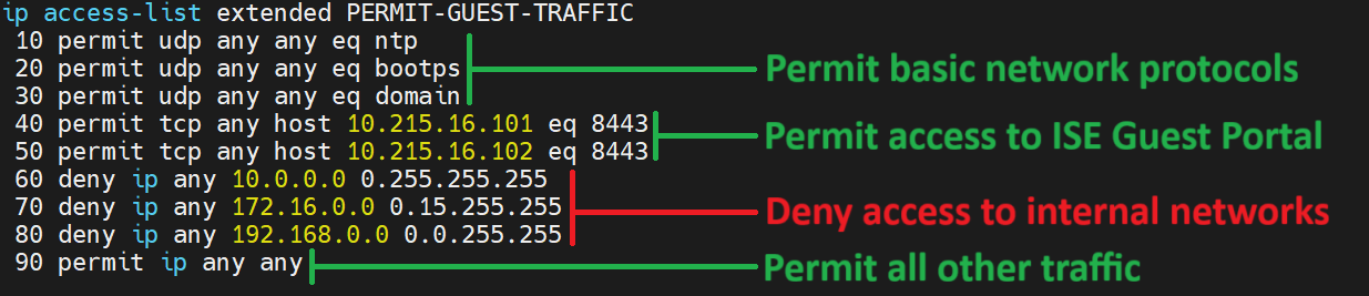 Cisco WLC 9800 - Guest Access ACL Example for ISE Guest Users — WIRES ...