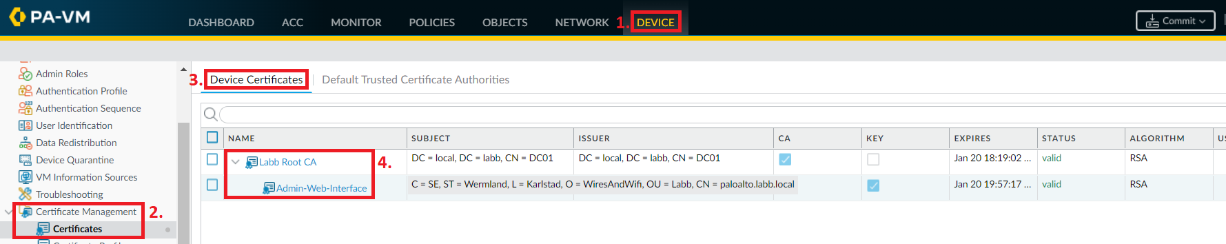 Palo Alto Firewalls - Admin Web Interface Certificate Installation ...