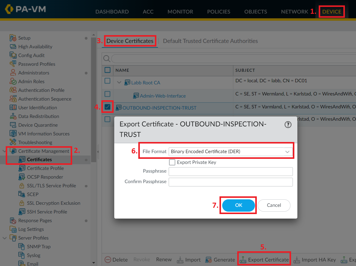 Palo Alto Firewalls Basic HTTPS Inspection (Outbound) with Self