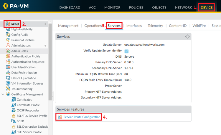 Palo Alto Firewalls - Working with Service Routes — WIRES AND WI.FI