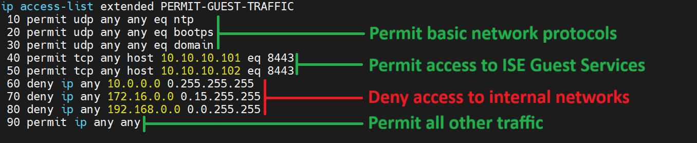 Cisco WLC 9800 - Guest Access ACL Example for ISE Guest Users — WIRES ...