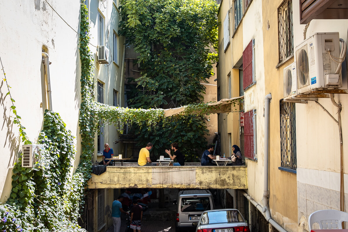The perfect patio spot to enjoy a turkish coffee and some borek (cheese and meat filled pastry).