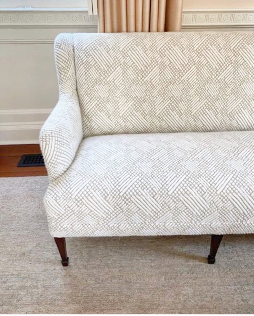  WANDERLUST ABRUZZO  Vintage sofa reupholstered for Jenny Keenan Design 
