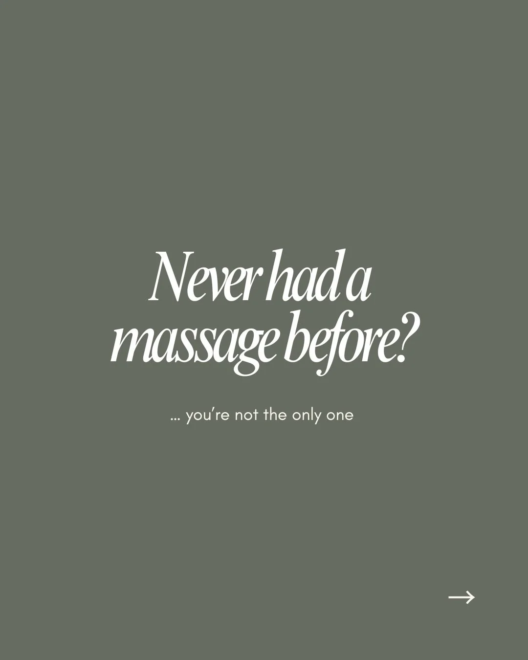 If you&rsquo;ve never had a massage before ... you&rsquo;re not alone.

We hear it all the time:

&ldquo;What if it&rsquo;s awkward?&rdquo;
&ldquo;What if it hurts?&rdquo;
&ldquo;What am I even supposed to do?&rdquo;

And honestly, those are complete