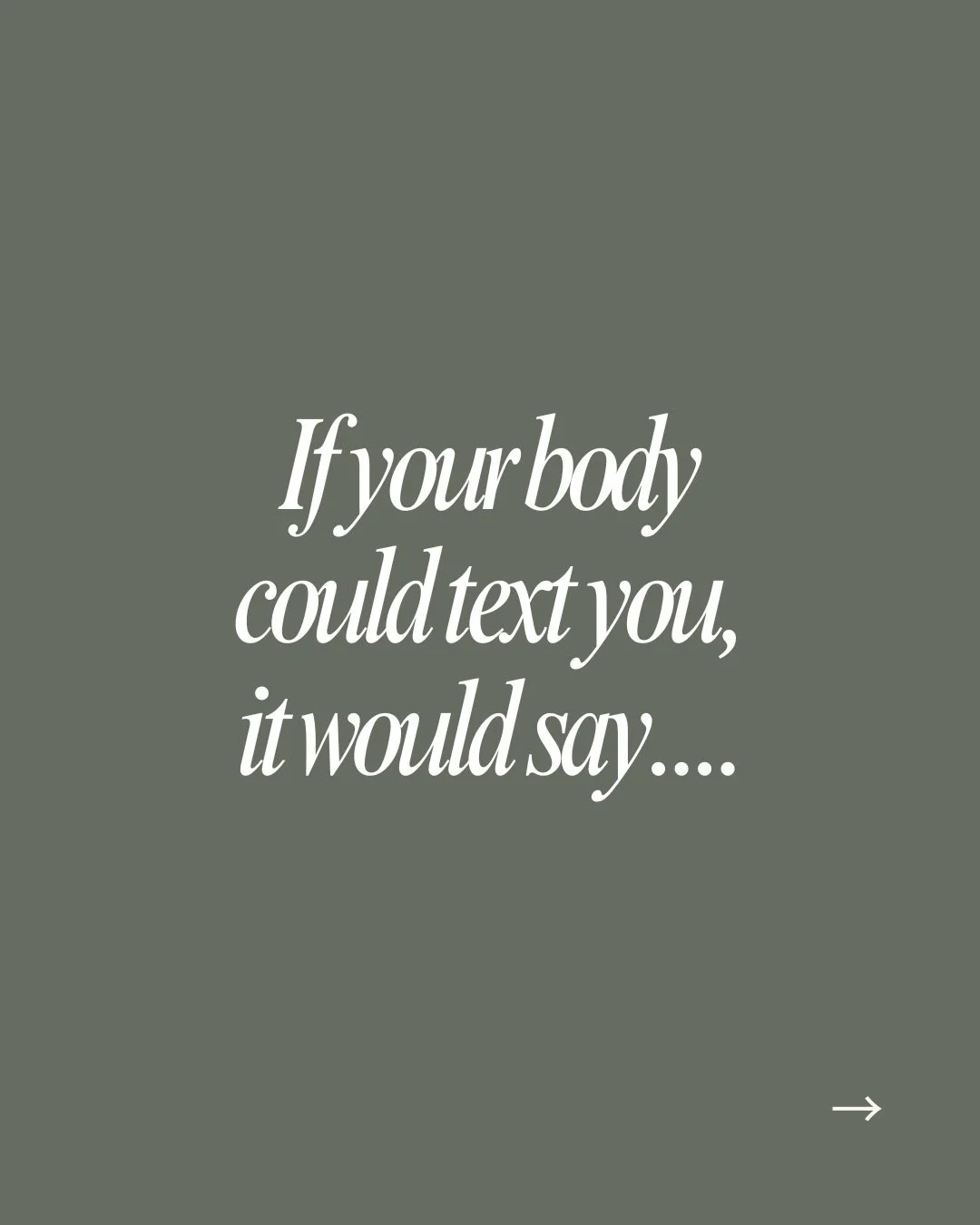 Your body has been texting you for months.

The headaches. The tight shoulders. The jaw pain.
The &ldquo;I&rsquo;m fine&rdquo; while surviving on caffeine and stress.

Eventually your body stops whispering and starts screaming. 

Consider this your r