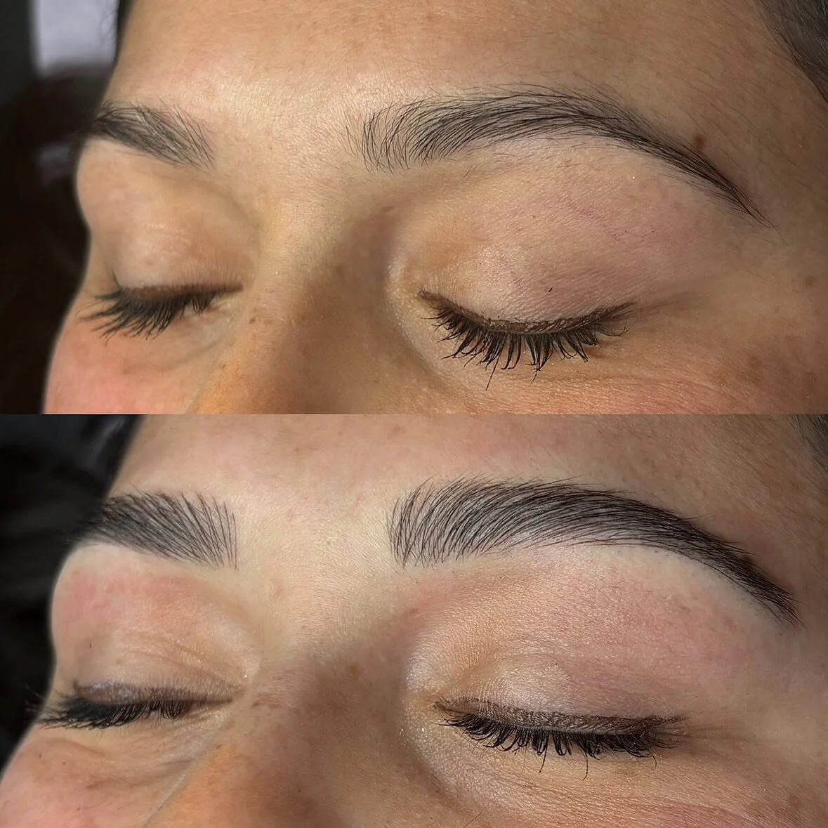 Natural, fluffy brows&hellip;..but make it effortless 💁🏼&zwj;♀️ ✨ 

This before &amp; after is a perfect example of microblading done to enhance what&rsquo;s already there, not overpower it.
Soft strokes, subtle structure, and a shape that fits her