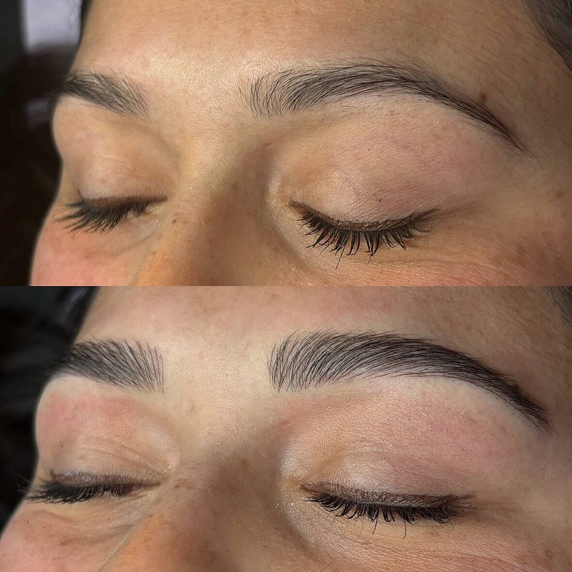 Natural, fluffy brows&hellip;..but make it effortless 💁🏼&zwj;♀️ ✨ 

This before &amp; after is a perfect example of microblading done to enhance what&rsquo;s already there, not overpower it.
Soft strokes, subtle structure, and a shape that fits her