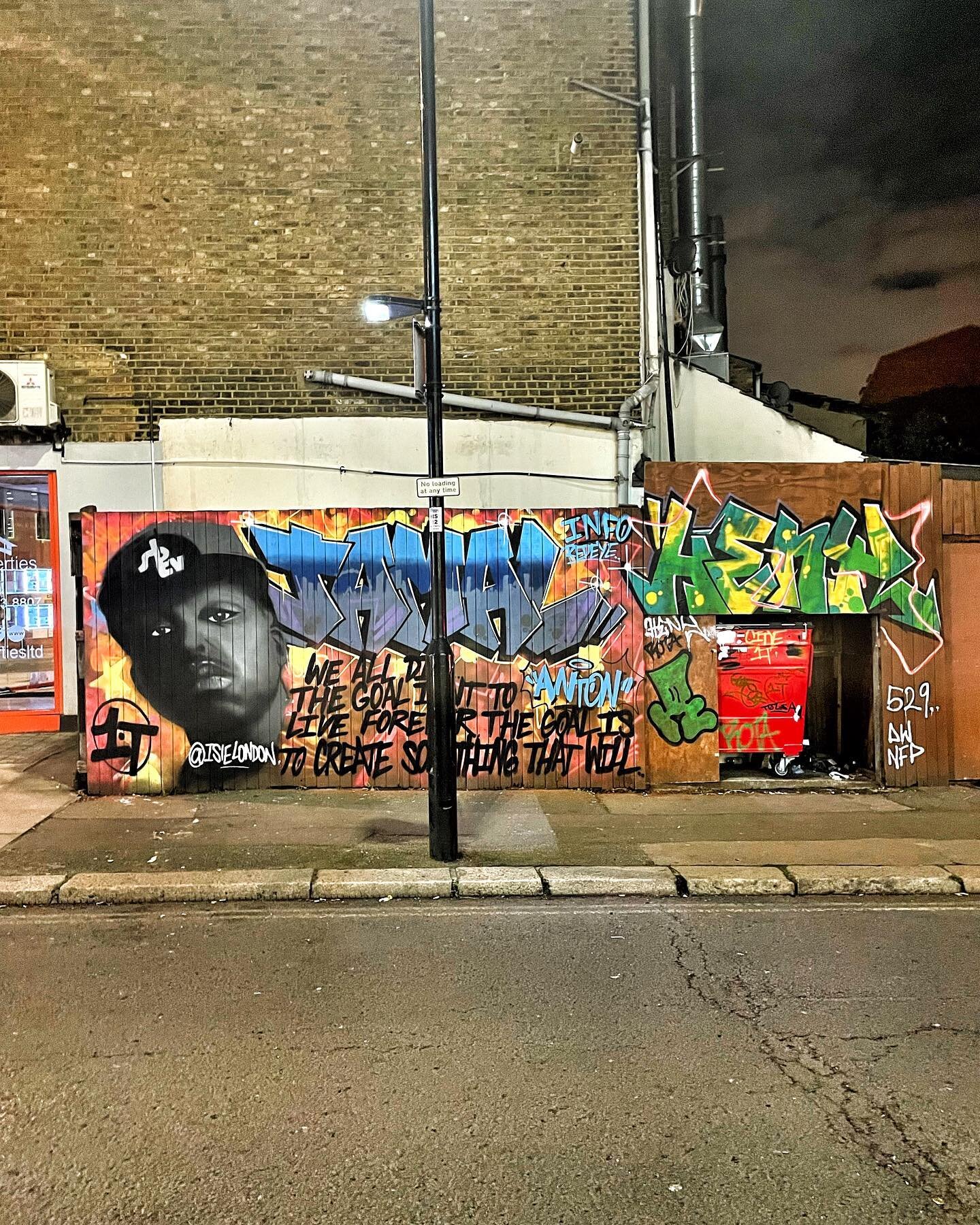 Passed by tonight to see the new graffiti art that has appeared opposite the Jamal mural - people are still arriving by car and on foot every minute - beautiful to witness people from all walks of life standing together and comforting each other in a
