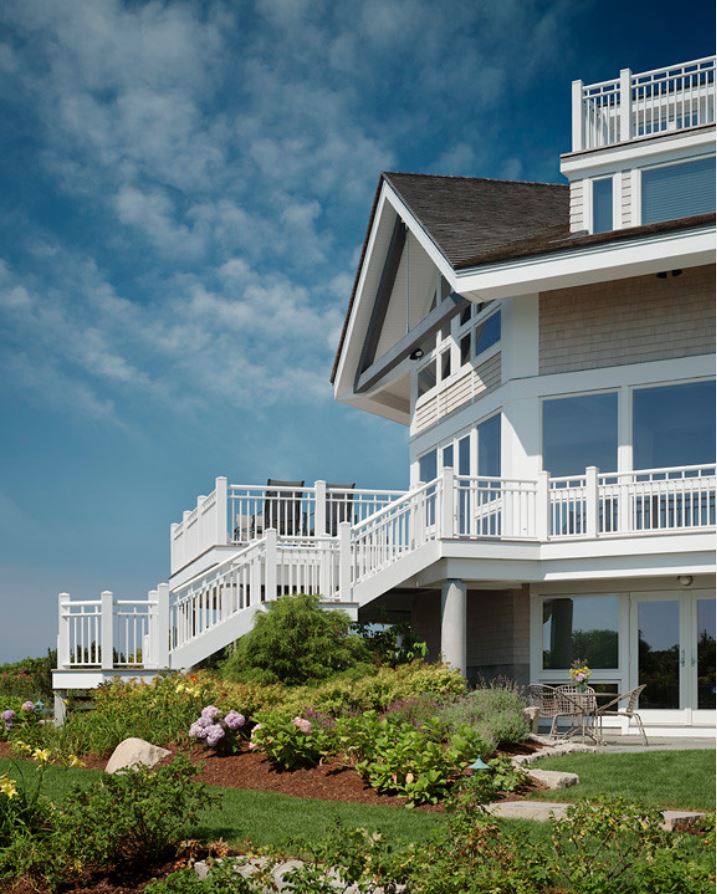waterfront deck and stairs