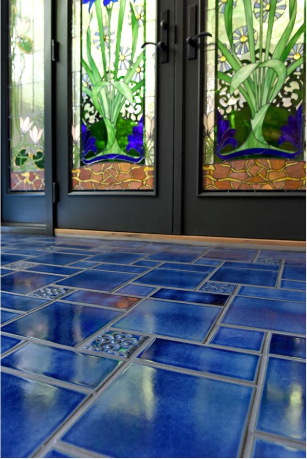 imported indigo tile flooring