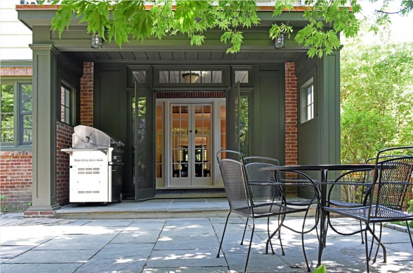 back patio with grilling porch