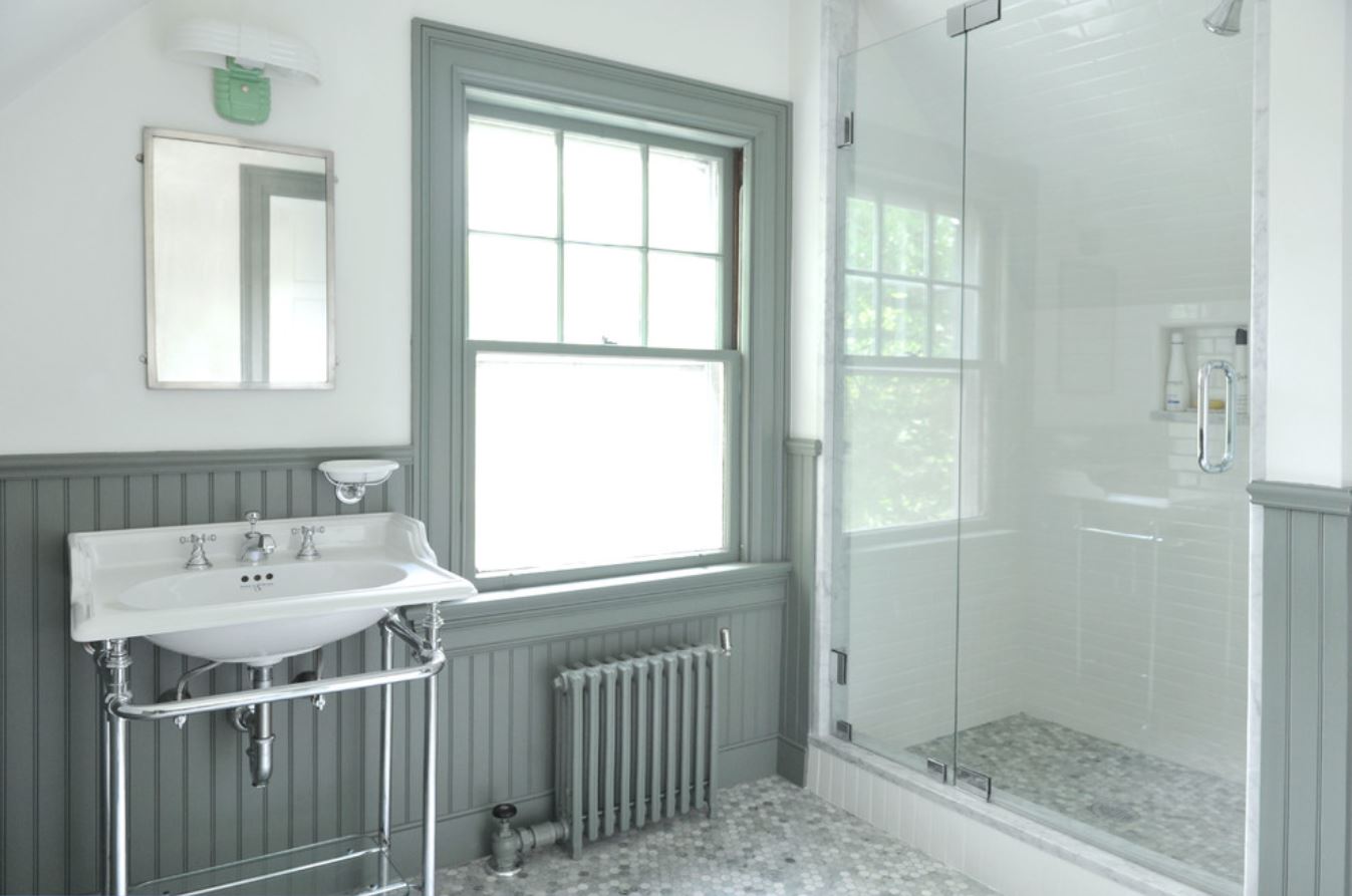 bathroom remodel with glass shower