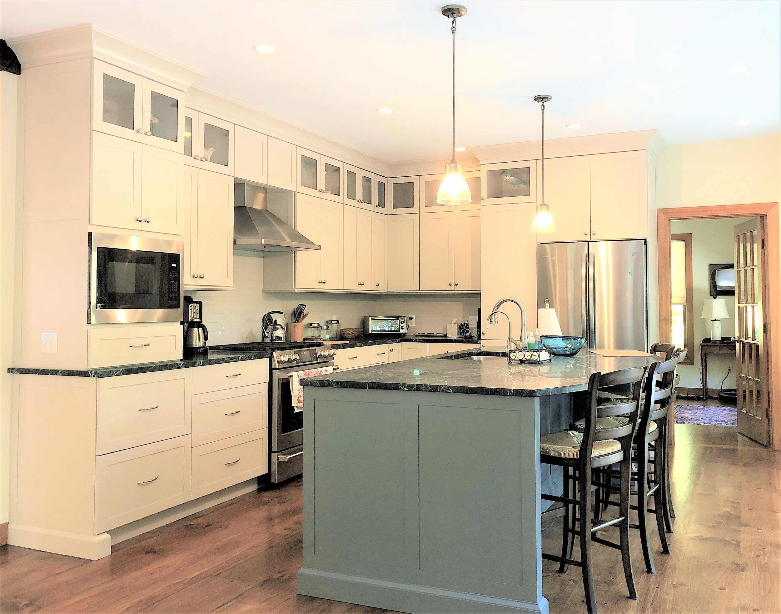 kitchen with custom cabinetry