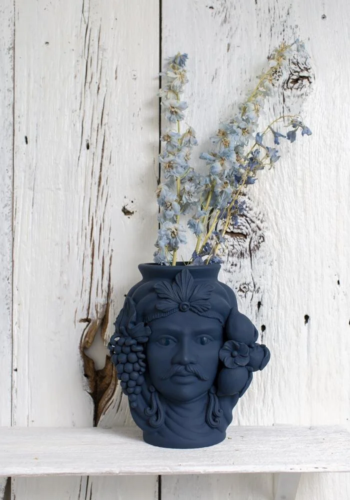 Sasa Blue Ceramic Head Vase