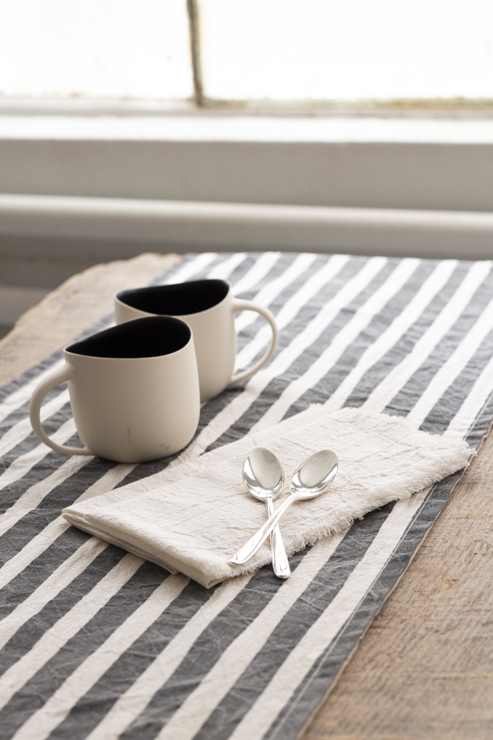 Hand-Painted Stripe Table Runner 50% OFF