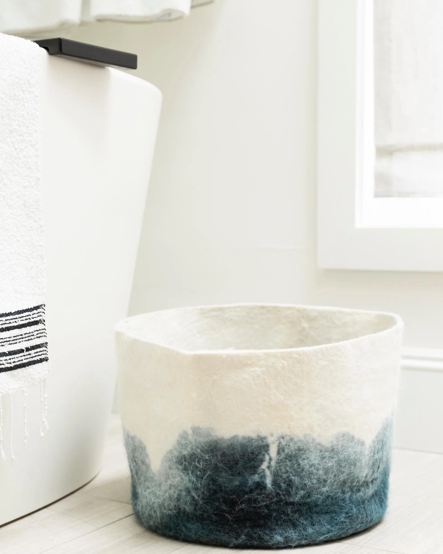 Hold It! 
Seriously, that&rsquo;s what we call it. Introducing the newest addition to our fall/winter &lsquo;22 collection. Our Hold It basket is made of hand felted alpaca and wool fibers. Then each basket is manually dip dyed to achieve its ombr&ea