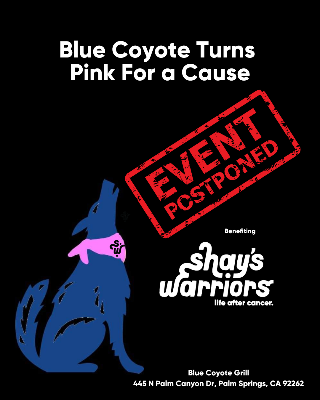 Blue Coyote Turns PiNK