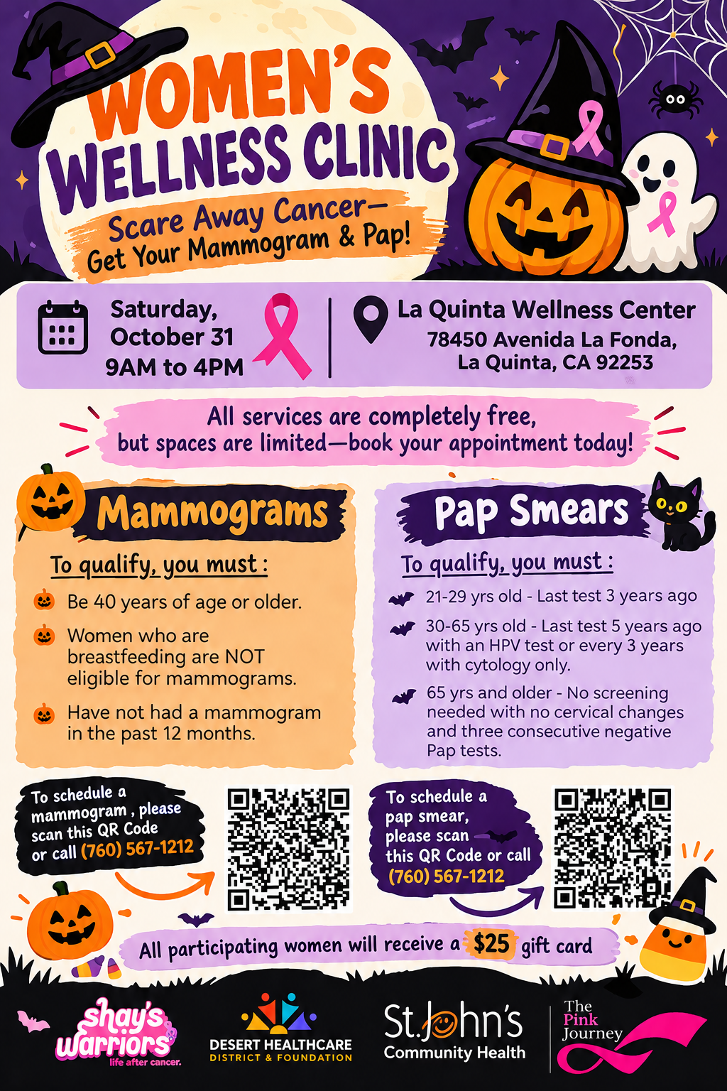 No Tricks- Just Treats: Women’s Wellness Screening Day