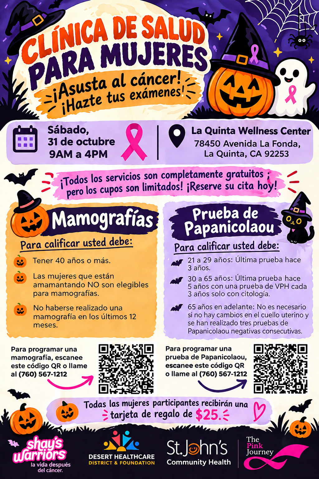 No Tricks - Just Treats: Women’s Wellness Screening Day.