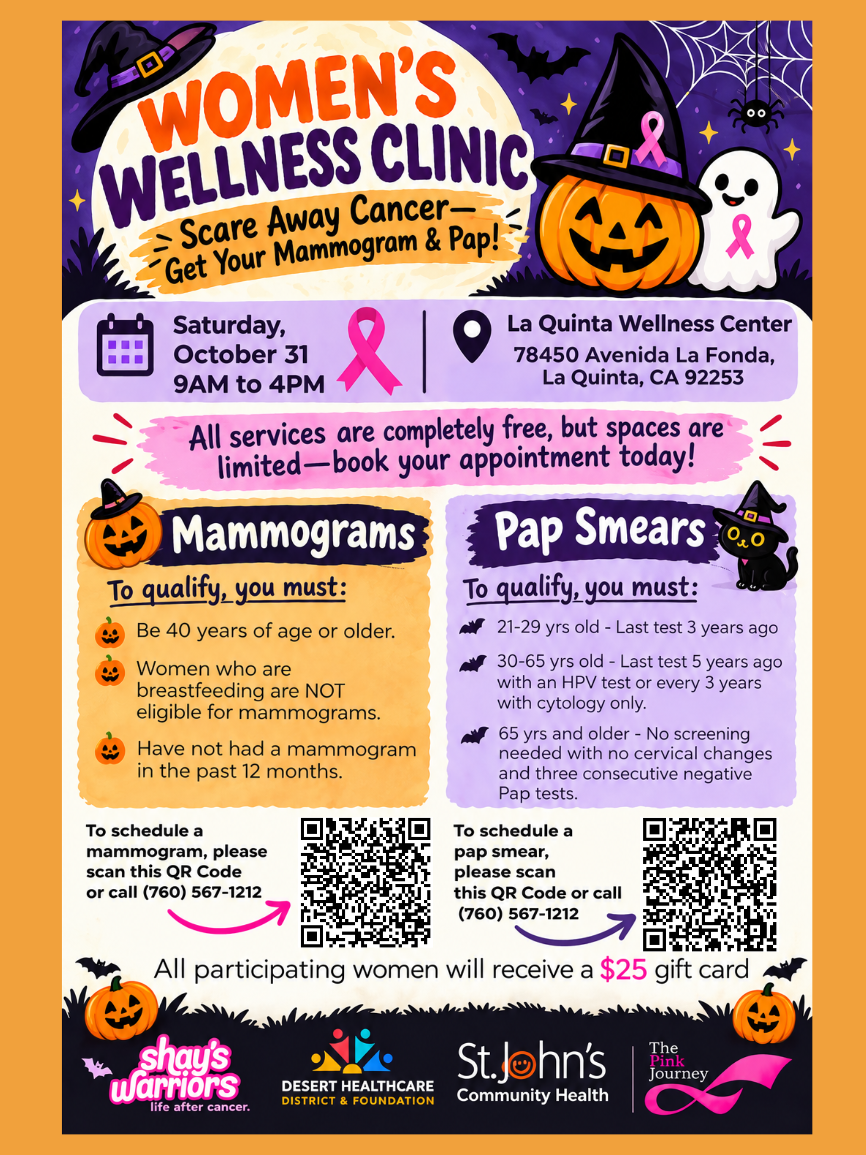 No Tricks- Just Treats: Women’s Wellness Screening Day