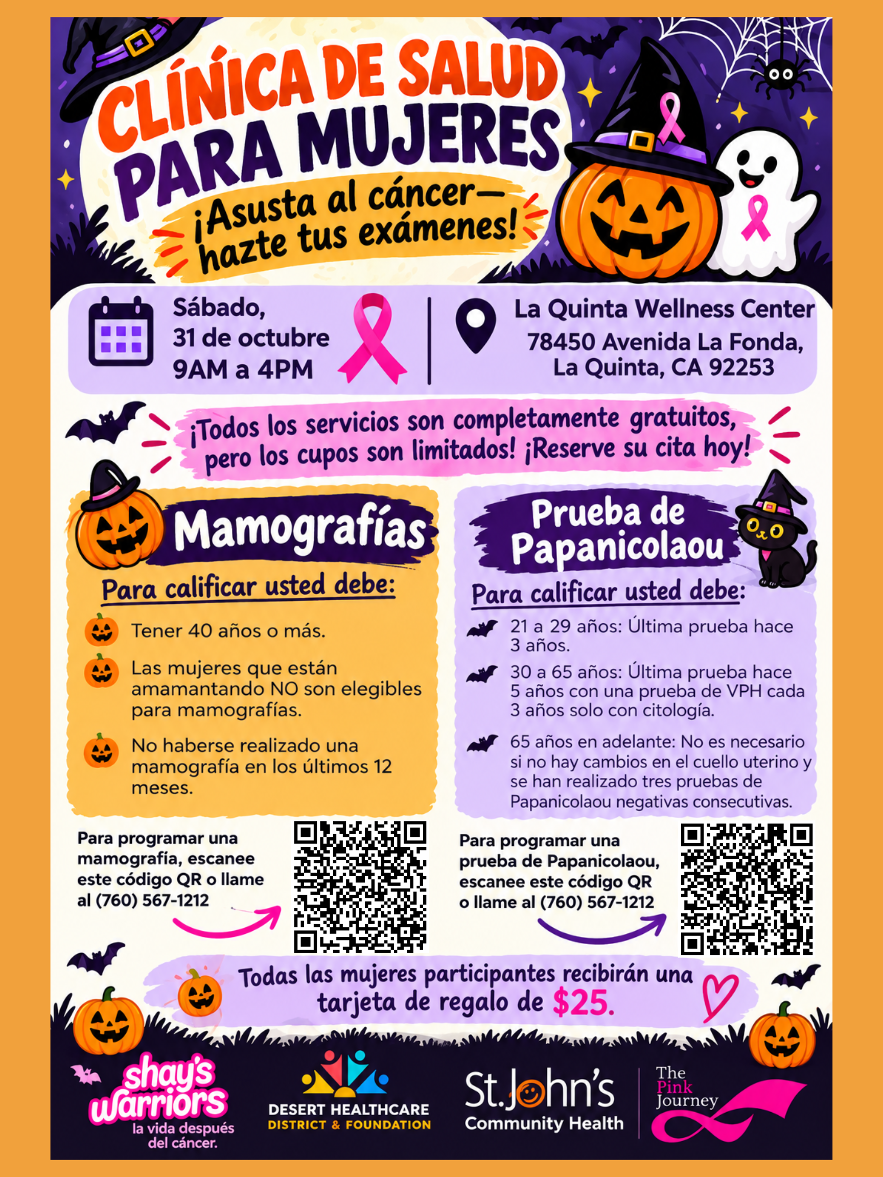 No Tricks - Just Treats: Women’s Wellness Screening Day.