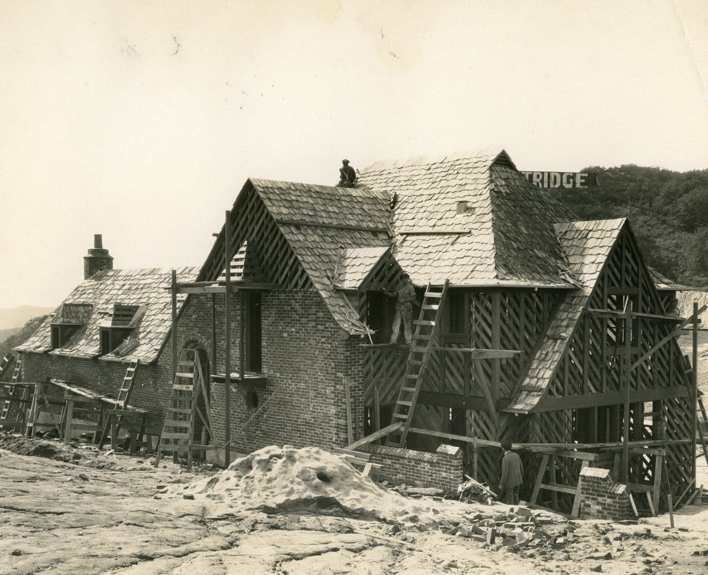 3713 Chevy Chase Drive under construction, c. 1926