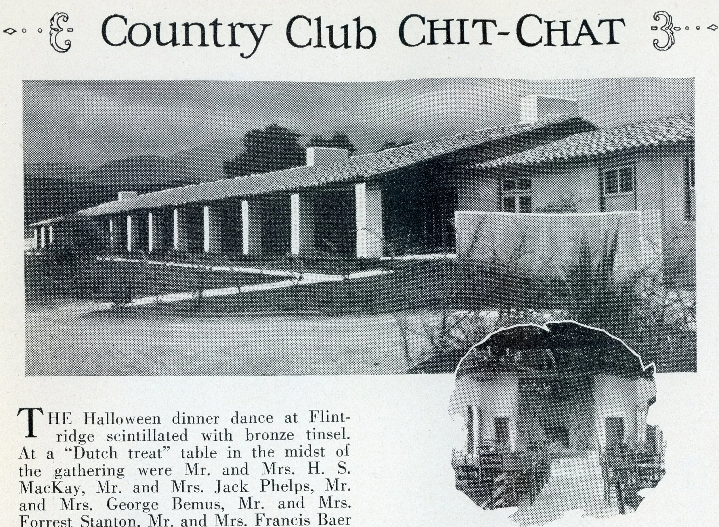 History of Flintridge Country Club to St. Francis Highschool 
