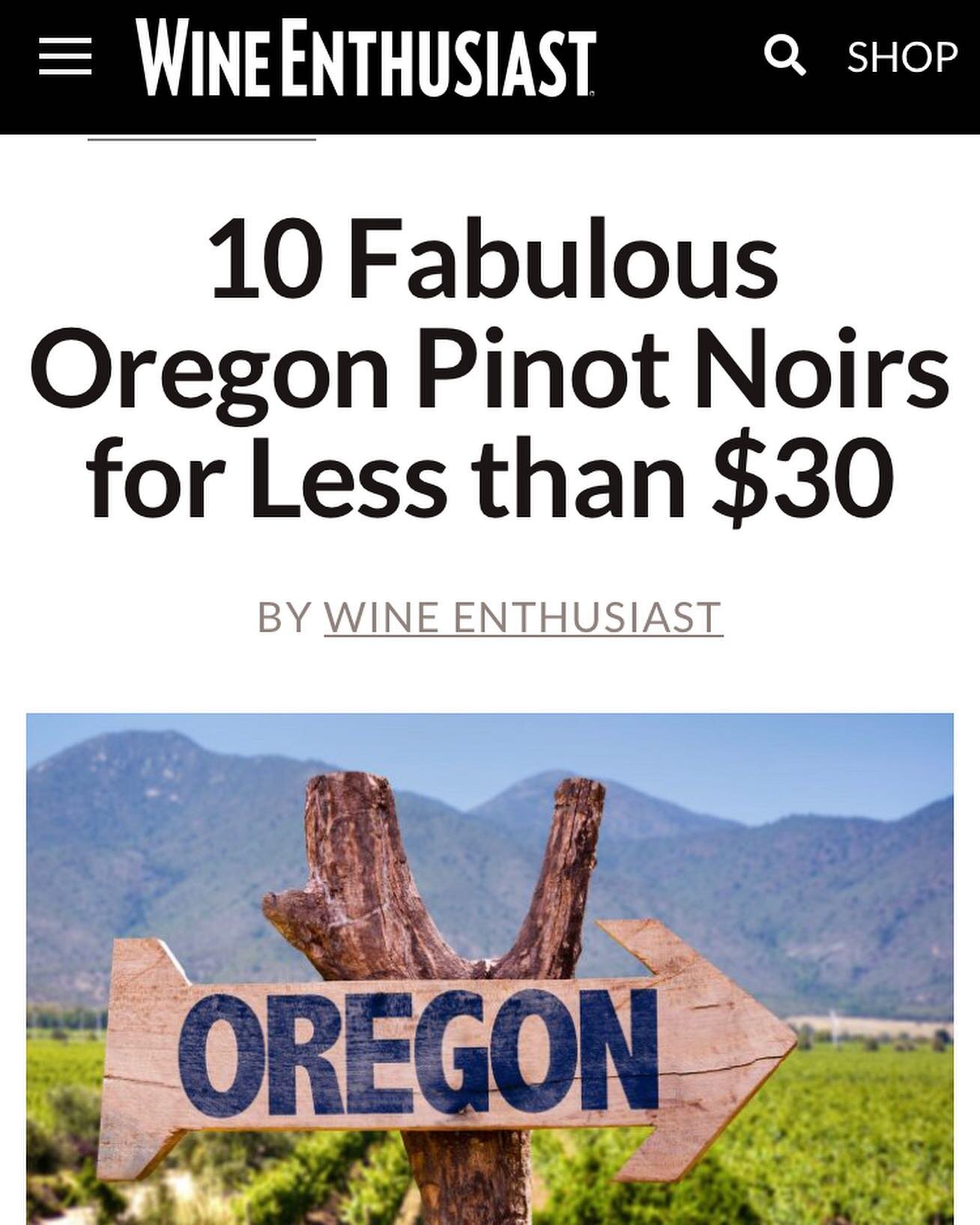 This came out in May but our Insta / FB game is poor&hellip;&hellip;Chuffed to be included in this write up from @wineenthusiast. &hellip;.and if you live in the #pacificnorthwest go ahead and throw an ice cube or two in that glass of Pinot.