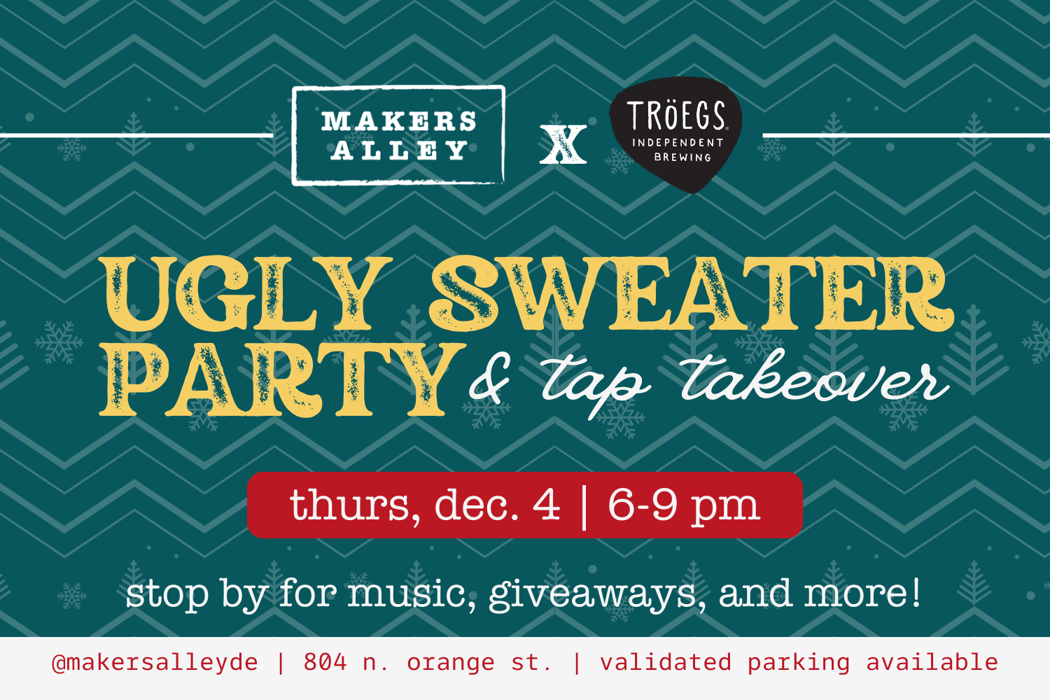 ugly sweater tap takeover | troegs brewing co. 
