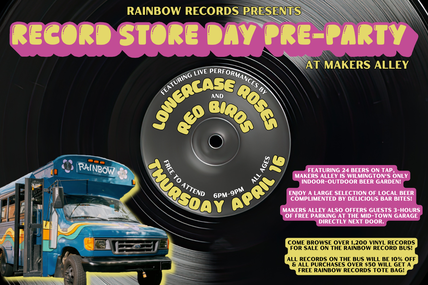 Rainbow Records Record Store Day Pre-Party