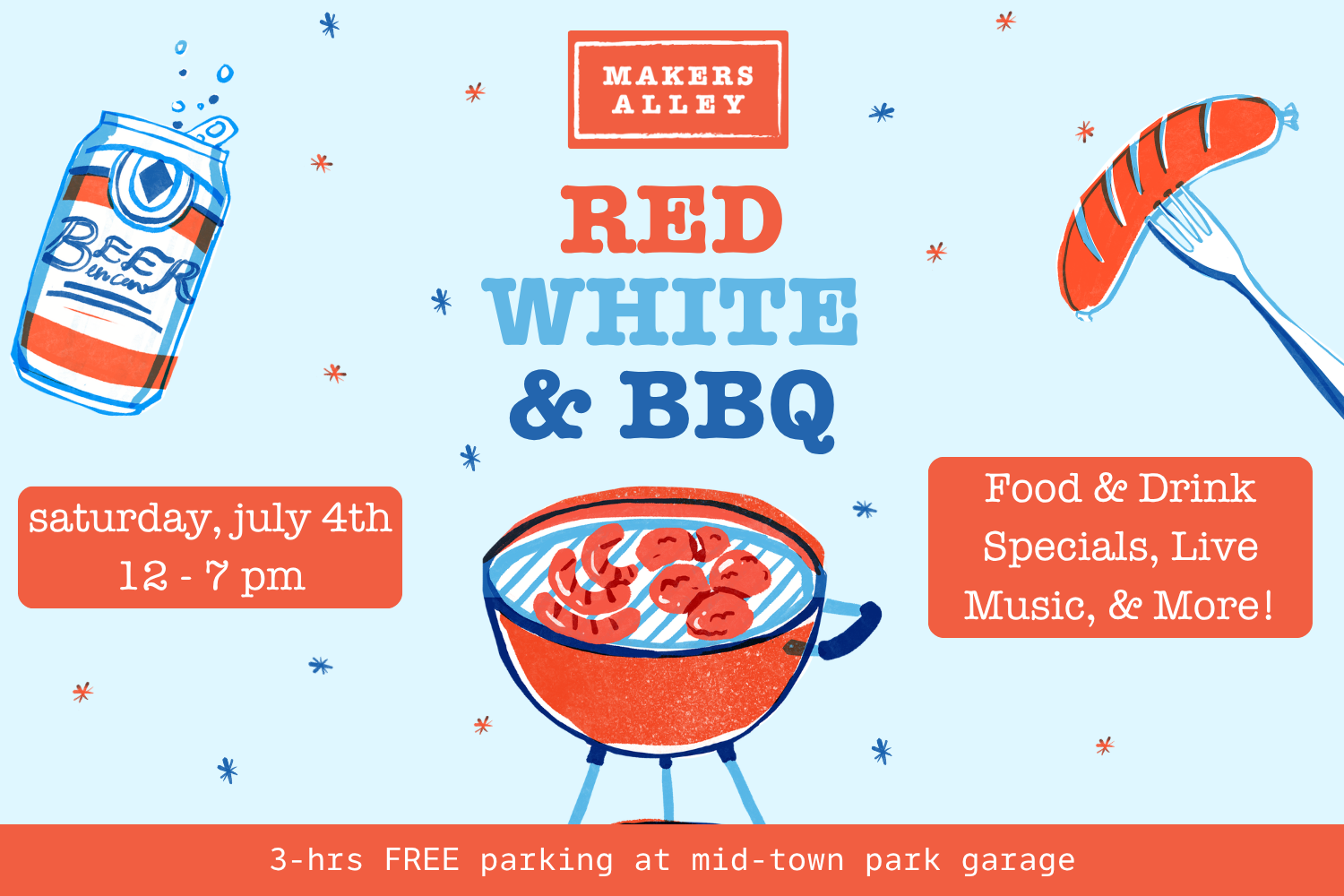 red. white & bbq | 4th of july in the beer garden