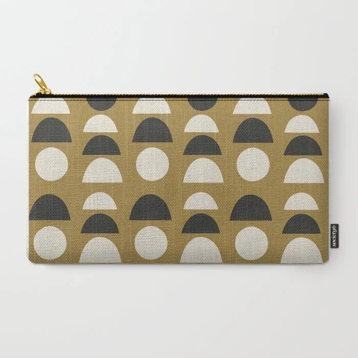 Carry-all PouchesCarry-all pouches are made from a durable canvas-like material—perfect for toiletries, art supplies, makeup and smaller electronics. Pouches are available in three sizes. The large is able to fit a tablet and includes an interior po…